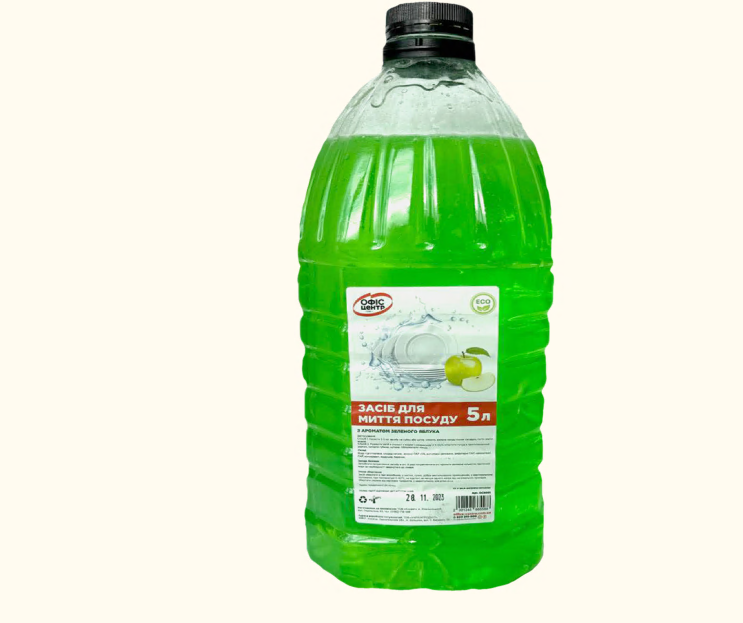 Засіб для миття посуду Офіс Центр Зелене яблуко 5л ОC5001